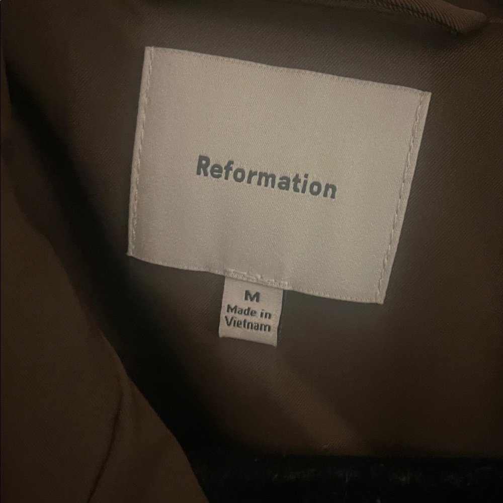 Reformation Jaden Cropped Trench Brown - Size M - Picture 5 of 6